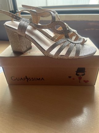 Sandalias doradas fiesta talla 36