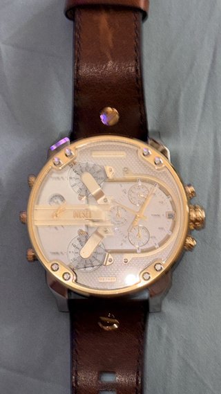 Reloj Diesel 59mm Dorado y Marrón