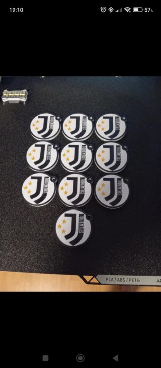 Portachiavi Juventus con stelle 10 pezzi