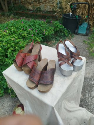 Zapatos vintage años 70 plataforma