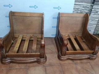Chasis de sofá de madera