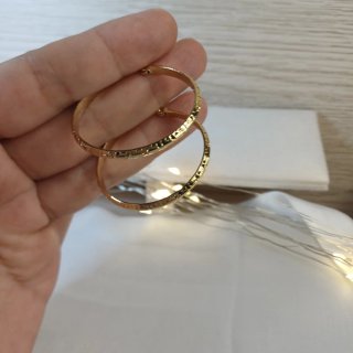Aros Greca Chapado Oro 18k Vintage 4cm