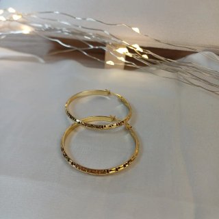 Aros Greca Chapado Oro 18k Vintage 4cm
