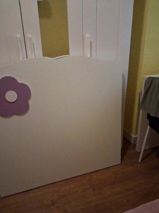 Cabecero cama 90 flor morada