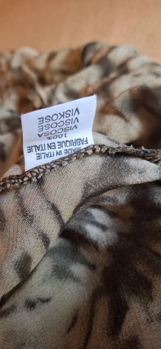 Vestito estivo fantasia verde e marrone