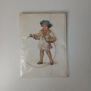 Coppia Cartoline auguri disegnate da Irolli