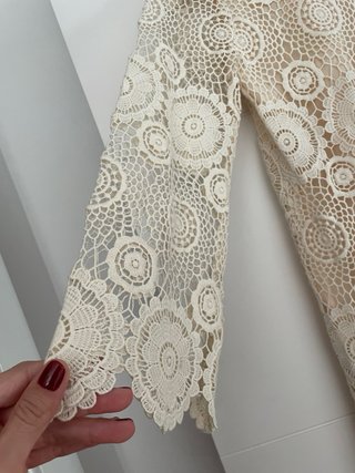 Vestido crochet Zara manga larga