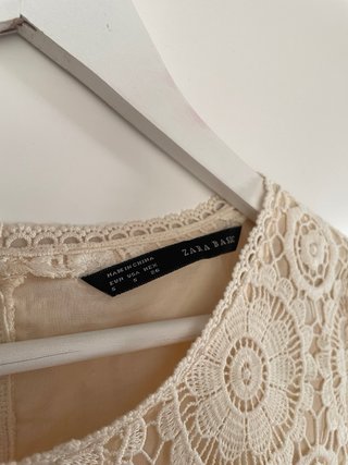 Vestido crochet Zara manga larga
