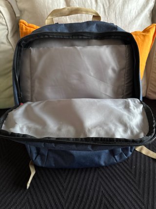 Mochila para portátil azul y beige