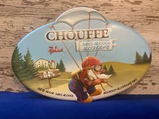 Chapa cartel metálico Cerveza Chouffe Sans Alcool