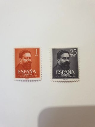 Sellos España Albeniz 1960 (2 sellos)