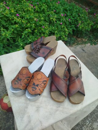 Zapatos vintage plataforma años 70