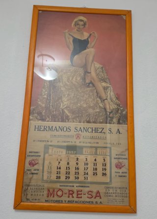 Cuadro Calendario Hermanos Sanchez 1957