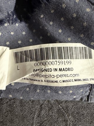 Camisa Pepita Pérez azul con lunares