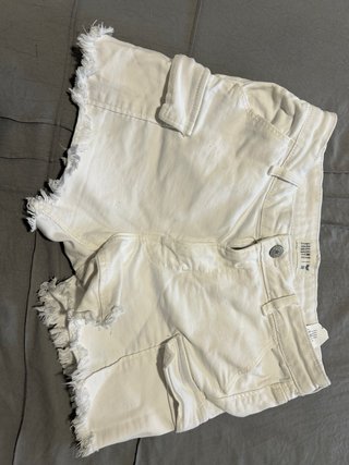 Shorts vaqueros blancos mujer