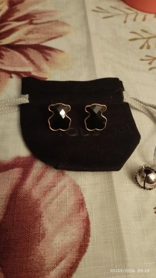 Pendientes Oso Tous Negro y Dorado