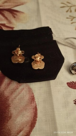 Pendientes Oso Tous Negro y Dorado