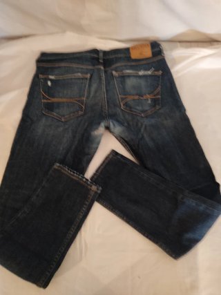 Pantalones Hollister Azules Desgastados