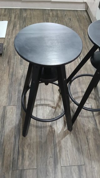 Juego 2 Taburetes Cocina Ikea Negros