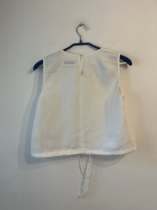 Camiseta Zara Lino Blanca Talla xs
