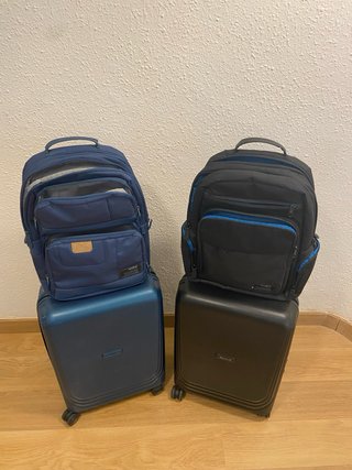 2 Set Maletas de Cabina 55CM + Mochilas Samsonite