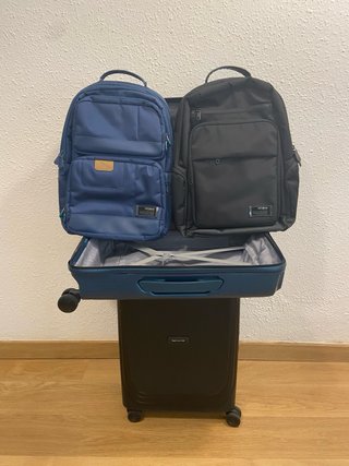 2 Set Maletas de Cabina 55CM + Mochilas Samsonite
