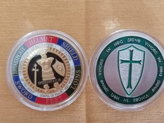 Monedas Templarias Armadura de Dios