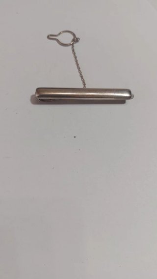 Aguja de corbata de plata de ley