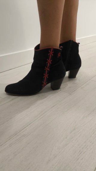 Botines Montepicaza Piel Azul Marino Talla 41