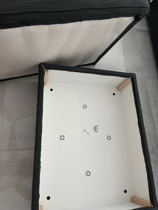 Poggiapiedi KIVIC Ikea grigio con spazio di archiviazione