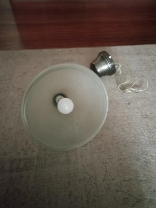 Lámpara colgante cristal y metal