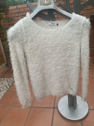 Jersey ONLY blanco peludo talla XS