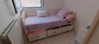 Diván (cama doble) con Armario Habitación