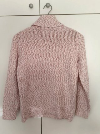 Jersey C&A cuello alto rosa y blanco