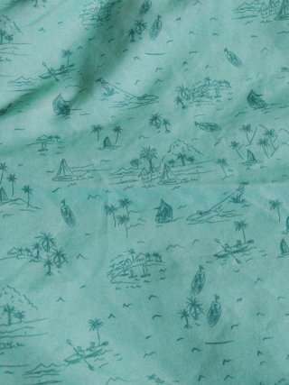 Bañador hombre estampado verde azulado