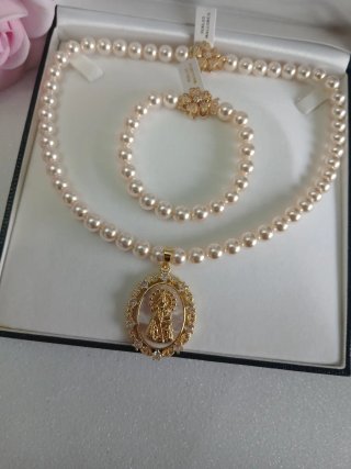 Aderezo fallwra oro y aguamarina