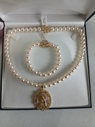 Aderezo fallwra oro y aguamarina