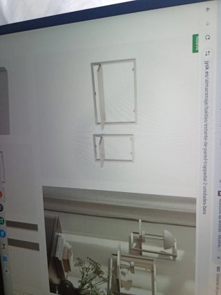 Estantería pared madera y metal (2 uds)