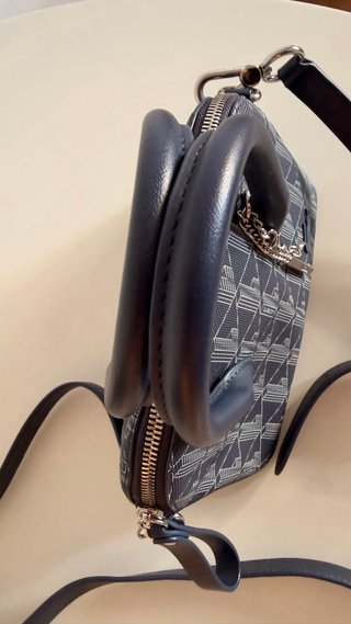 Bolso Lacoste Azul y Blanco Pequeño
