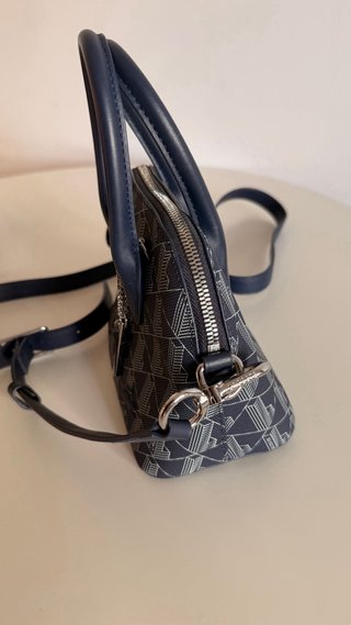 Bolso Lacoste Azul y Blanco Pequeño
