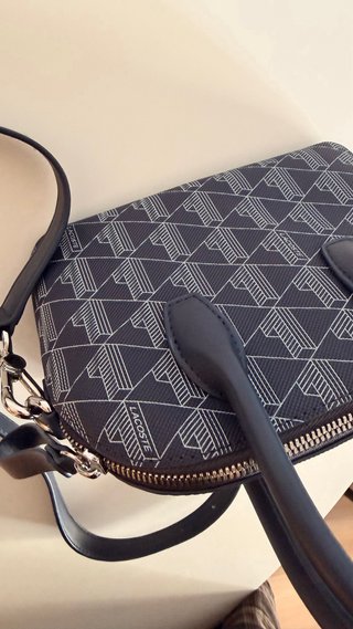 Bolso Lacoste Azul y Blanco Pequeño