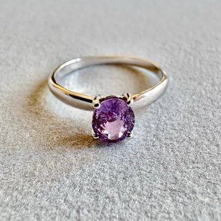 Anillo Oro 18K Zafiro Púrpura Natural 1.13ct IGI