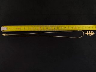 Cadena Cordón y Colgante Cruz Caravaca Oro 18k