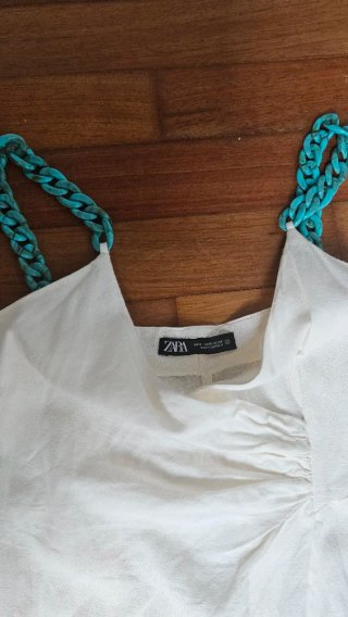 Mono Zara con tirantes cadena turquesa