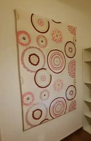 Store Decorativo Círculos Beige y Rosa