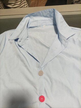 Camisa azul botones colores talla XL
