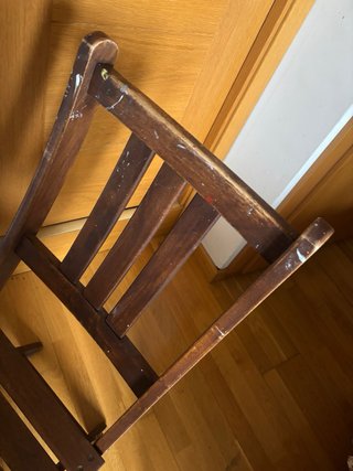 2 Sillas Madera Plegables Marrones