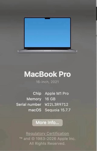 MacBook Pro 16 M1 2021
