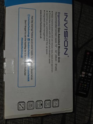Brazo Monitor Invision MX200 Negro