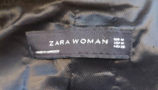 Magnífica Cazadora Zara Negra Tweed